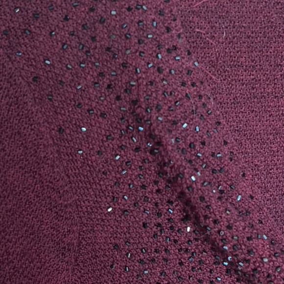 Eileen Fisher 100% merino wool cowl neck sweater women's size S small beaded - Picture 3 of 7